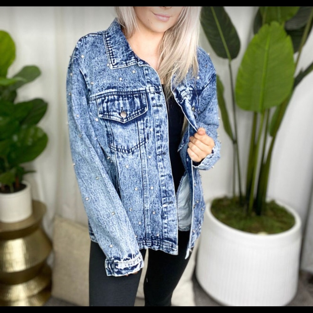Bibi studded denim jacket